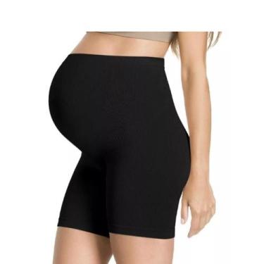 Imagem de Bermuda para Gestante Sem Costura Confortável Zee Rucci, M, Preto