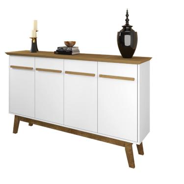 Imagem de Aparador Buffet Opala Cinamomo Com Branco – Bechara Móveis