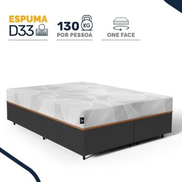 Imagem de Cama Box com Colchão de Espuma D33 Enrolado Sonno Full - Umaflex Queen 158cm