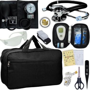 Imagem de Kit Enfermagem + Aparelho Medidor Glicose Completo Premium - Love Saud