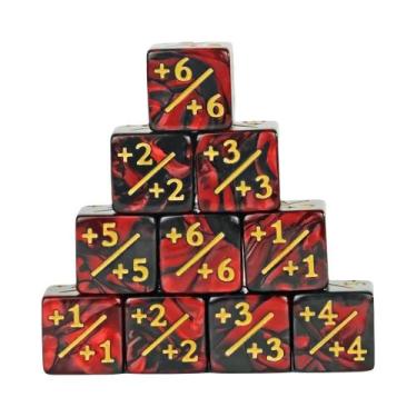 Imagem de 10 Peças De Dados D6, Fichas Para Jogos De Cartas, Acessórios Para Sal