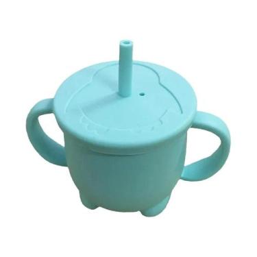 Imagem de Copo De Palhinha Para Bebê Pinguim Em Silicone De Grau Alimentício Liv