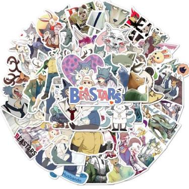 Imagem de Pacote de adesivos Beastars Anime, 50 unidades à prova d'água com desi