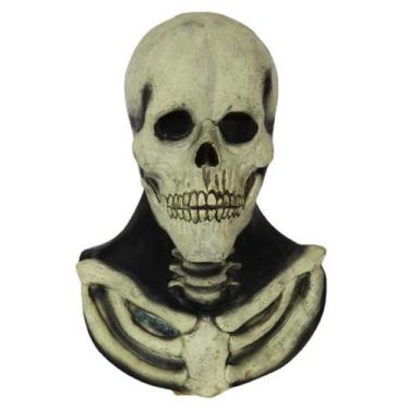 Imagem de Máscara Bloody Skeleton Warrior, capacete de látex para rosto inteiro 