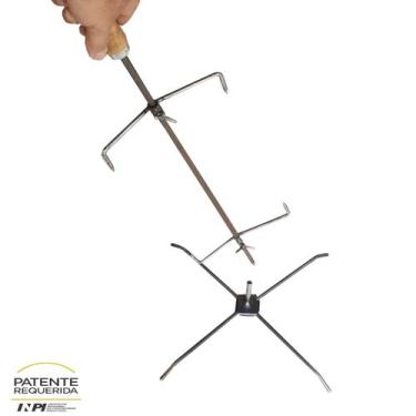Imagem de Espeto para Costela de Chão Suporte Churrasco Costelão - INOX LAURINDO