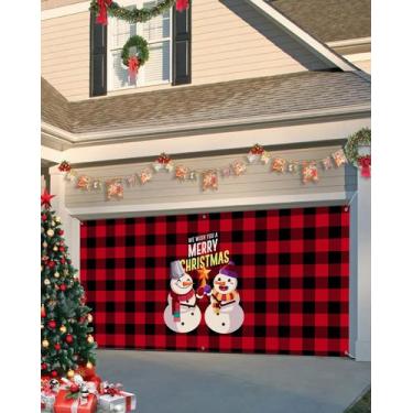 Imagem de Capa de banner de porta de garagem Singingin Merry Christmas 183x396cm