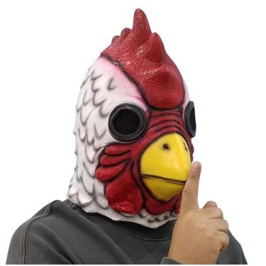 Imagem de Máscara BEESUM 2023 Latex Rooster Head para fantasia de Halloween