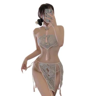 Imagem de Vestido de empregada doméstica feminino sexy de cosplay Cheongsam da S