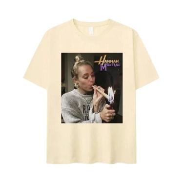 Imagem de Camiseta Vintage Oversized De Algodão Miley Cyrus Hannah Montana Para 