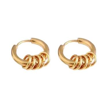 Imagem de Brincos De Argola Pequenos Em Aço Inoxidável Para Homens, Metal Antial