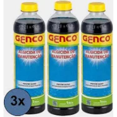 Imagem de Kit 3 algicida manutencao genco 1l cada