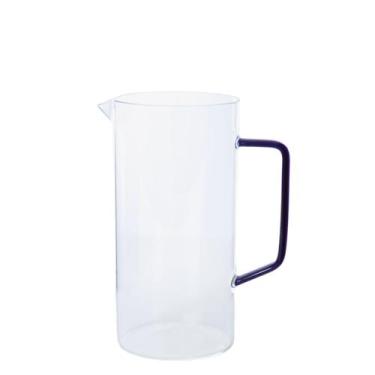 Imagem de Slim Jarra de Vidro 1,35l com Alça Azul Design Moderno - Mai Home