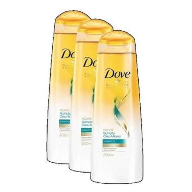 Imagem de kit 3 Dove Nutrição Óleo Micelar Shampoo 200ml