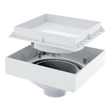 Imagem de Ralo Sifonado Invisível Oculto Gourmet Luxo Antiinseto 10x10 Branco