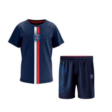 Imagem de Conjunto PSG Torcedor - Camisa Clove + Short - Infantil, 4, Azul