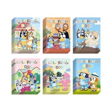 Imagem de Livro De Colorir Bluey Bingo Anime 6 12 24 Peças DIY Brinquedos De Pin