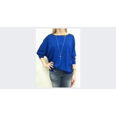 Imagem de Blusas Manga Morcego - Ind Da MOda, Azul, M