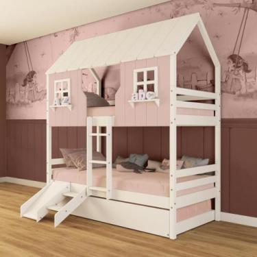 Imagem de Treliche Casinha Encantada Com Kit Escada/ Escorregador Madeira Maciça