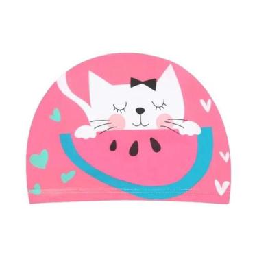 Imagem de Touca de Natação Infantil com Desenho Animado - Tecido Elástico e Conf