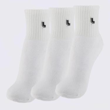 Imagem de Kit Meia Lupo AM Sport Cano Médio Basic 3 Pares Branca, 37-40