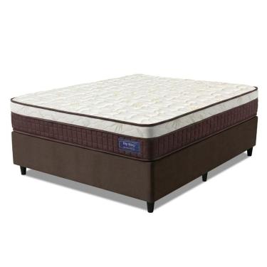 Imagem de Cama Box Desmontável Colchão Queen Molas Superlastic Euro Pillow Start 158x198x62cm Apolo Bege / Marrom