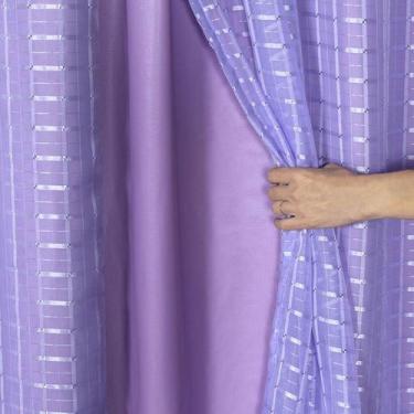 Imagem de Cortina Blackout PVC com Voil Xadrez 2,80m x 2,30m - Casa Modelo Enxov