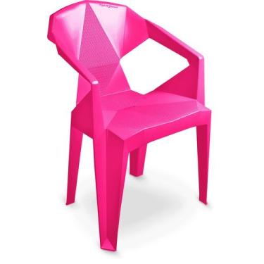 Imagem de Kit 8 Cadeiras Poltrona Diamond Polipropileno Resistente Uso Interno e