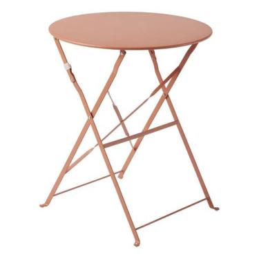 Imagem de Mesa De Jardim Aco Redonda Laranja 71x60x60cm - Valencia - BRAZIL HOME