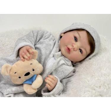 Imagem de Bebê Reborn Menino Kylin Silicone Corpo Inteiro Toma Banho e Faz Pipi 