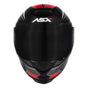 Imagem de Capacete asx eagle street preto brilho grafite/branco 60/l