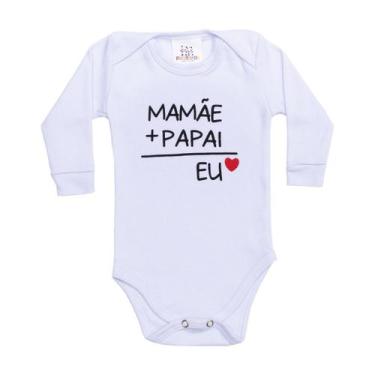 Imagem de Body Frase Suedine Permium - Planeta Moda Bebê, Papai, Mamãe, Eu u09, 