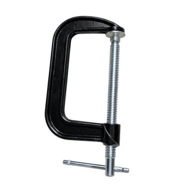 Imagem de Grampo Tipo G 150mm 6 Pol Preto Alta Pressão Reforçado Ideal para Marc