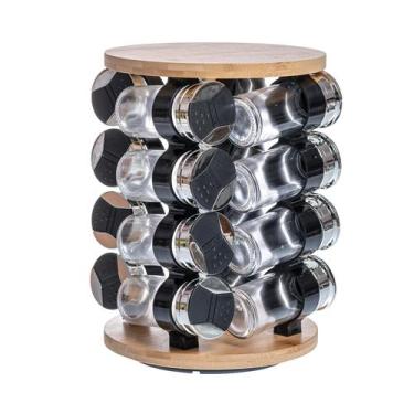 Imagem de Jogo de 16 porta condimentos Vidro Suporte Bambu 100ml -Dynasty, 3 mes