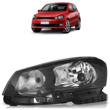 Imagem de Farol Dianteiro Gol Voyage Saveiro G6 2013 A 2016 Máscara Negra - Auto