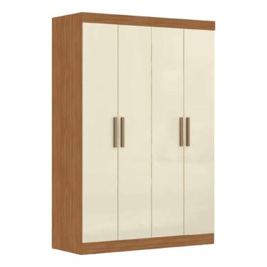 Imagem de Modulo de Guarda Roupas Para Quarto 4 Portas e 2 Gavetas Madrid Maxel