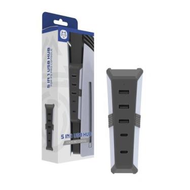 Imagem de Hub USB 5 Portas Para Playstation 5 Pro PS5 Carregador Fone Teclado - 