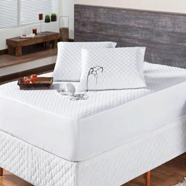 Imagem de Protetor De Colchão Impermeável Matelado King Branco - ENXOVAIS AQUARE