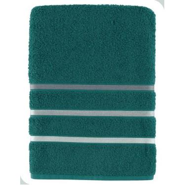 Imagem de Toalha de Banho Esmeralda Dry Barra Decorada 70x130cm - Teka