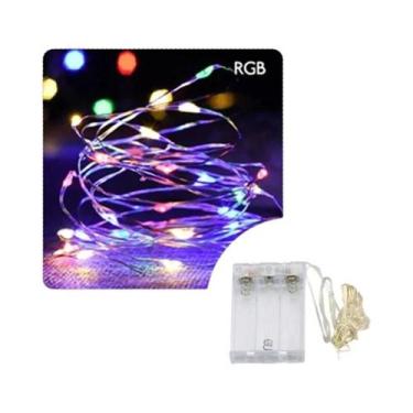 Imagem de Guirlanda De Luzes LED De Fio De Cobre Com Pilhas Para Decoração De Na