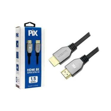 Imagem de Cabo HDMI 2.1 - 8K HDR 19P - 30AWG 1,5 M Ultra Gold Premium - PIX