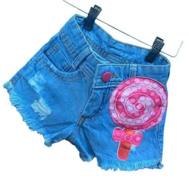 Imagem de Shorts jeans infantil meninas - Kids, Pirulito, 6 