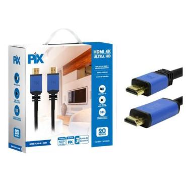 Imagem de Cabo hdmi 2.0 - 20 metros 4k hdr 19p - 26awg - pix
