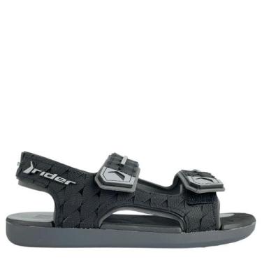 Imagem de Sandália Papete Infantil R Line Plus II Rider 12371, Cinza, Preto, 31