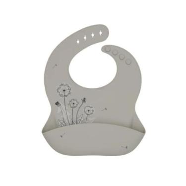 Imagem de Babador Silicone Platinum Flora Sand - Kikka Boo