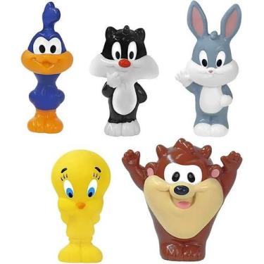 Imagem de Dedoches Looney Tunes Lider Brinquedos Vinil Atóxico 3 anos 7 cm 3053