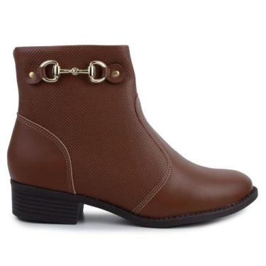 Imagem de Bota Feminina Modare Cano Baixo Avela Marrom - 7057, Marrom, 37