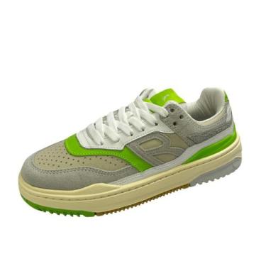 Imagem de Tênis Reserva R-Bronx Feminino Off White Verde Couro, 38, Asch, Off wh