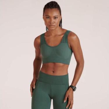 Imagem de Top Esportivo Lupo Energy Raschel - Verde Escuro, P