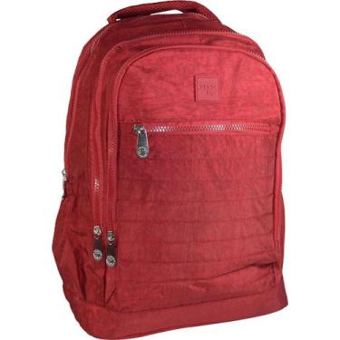 Imagem de Mochila Nylon Amassadinho Tactel Notebook Básica Feminina Masculina - 
