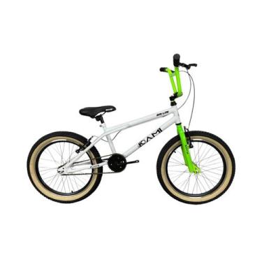 Imagem de Bicicleta BM Lite Aro 20 BMX Masculina - KAMI, Branco, Verde neon